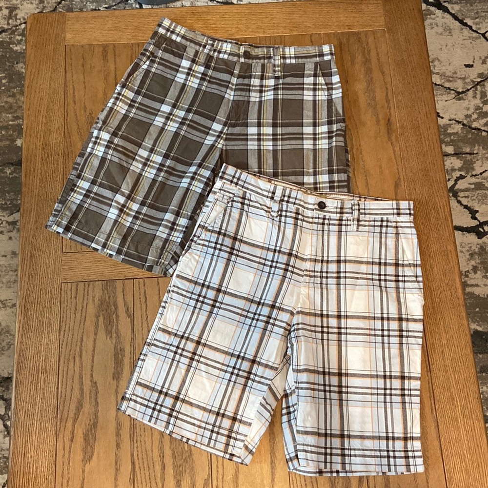 LOT of 2 Sonoma Plaid Shorts ~ size 32